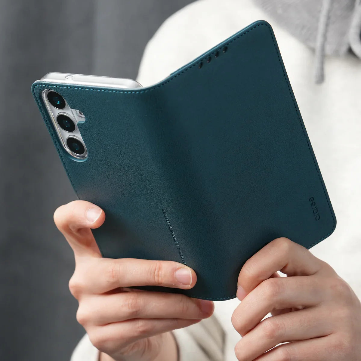 Araree Samsung S25 Plus Mustang Diary Case - Ash Blue - Tashqila Araree Samsung S25 Plus Mustang Diary Case - Ash Blue - Tashqila